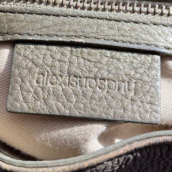 Olive Green Alexis Hudson genuine leather crossbody. - Picture 11 of 14